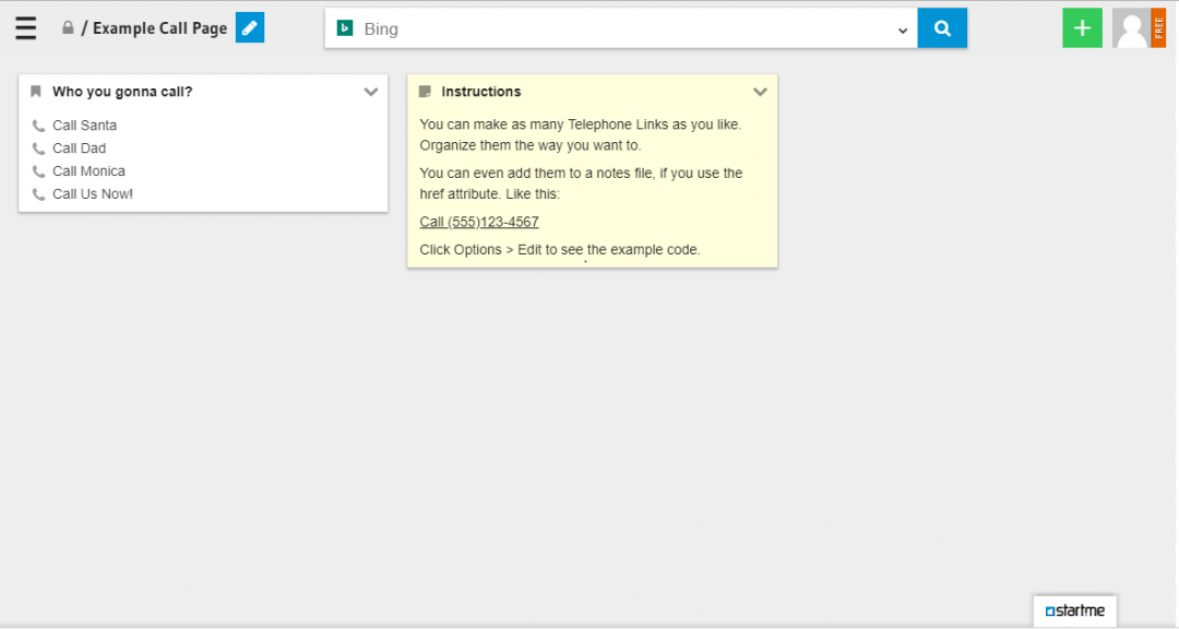 [Old News] Make your startpage even more useful with Telephone links ...