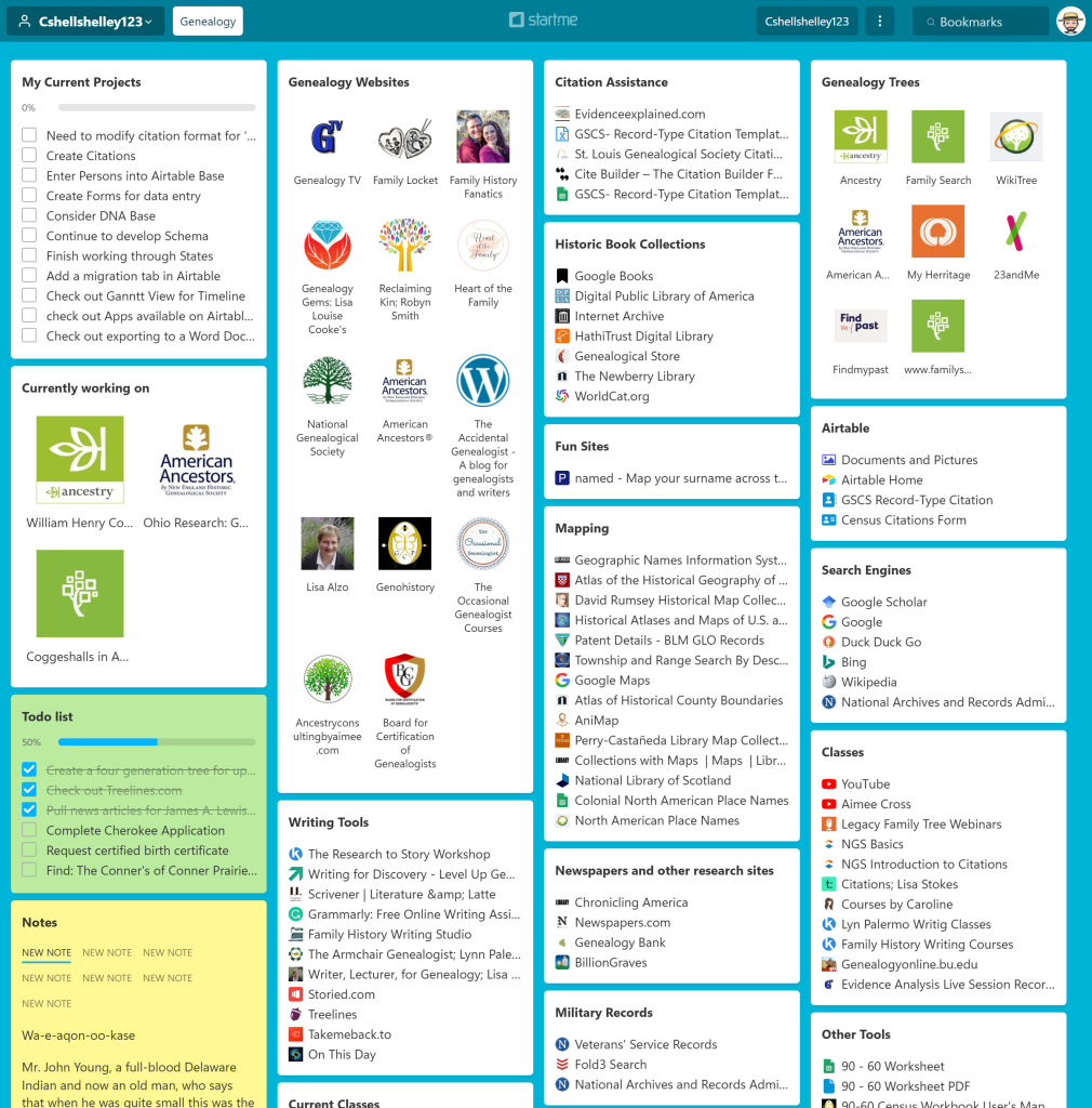 Example Genealogy Page