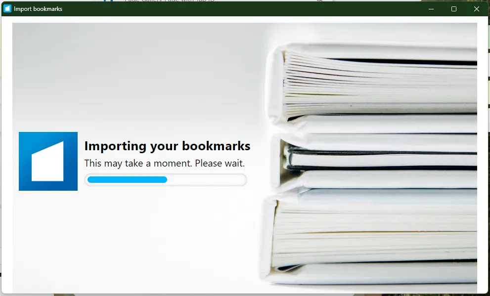 Image of Importing your bookmarks.