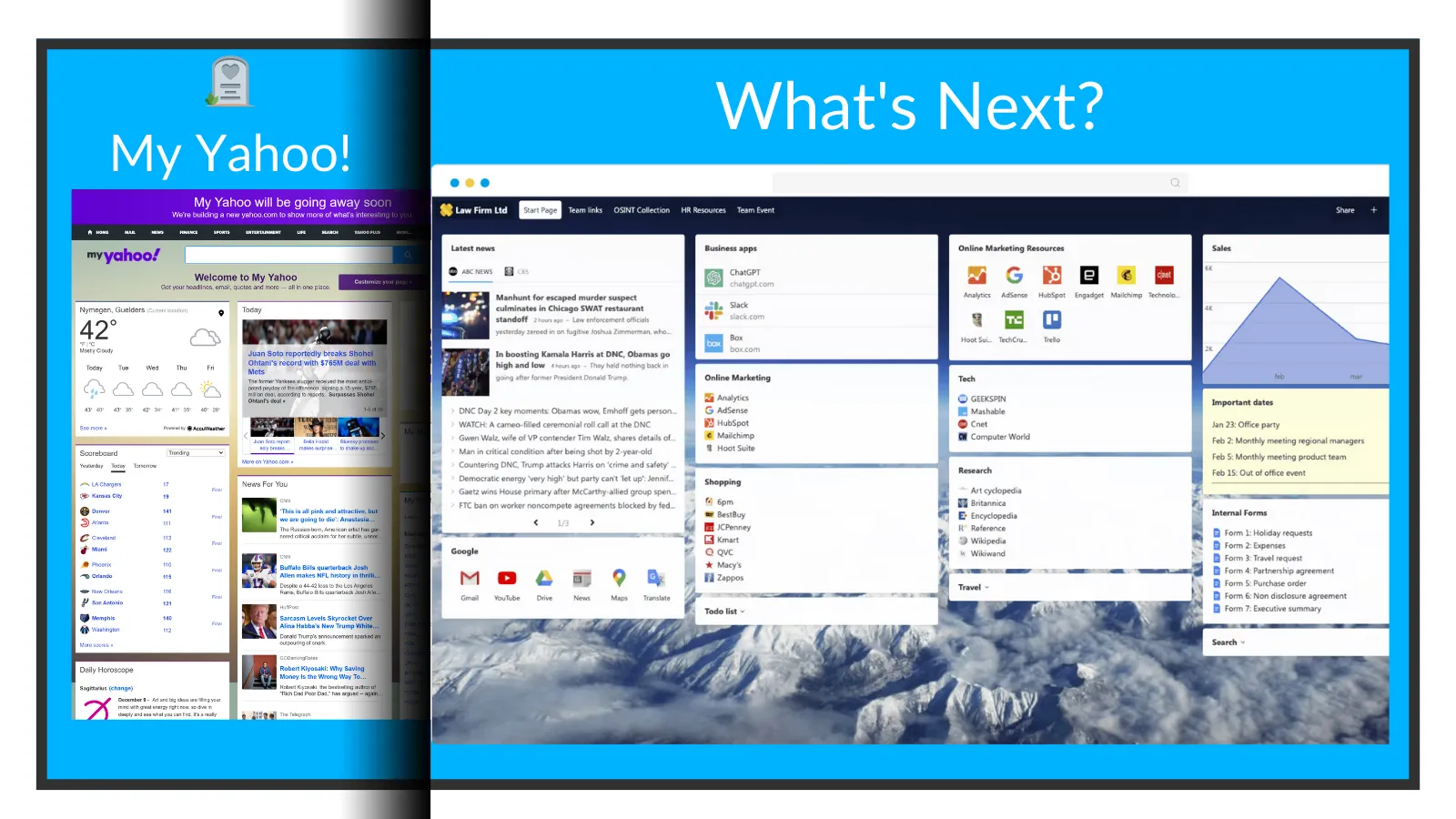 Now that My Yahoo closes shop, where do you go? - Start.me Blog